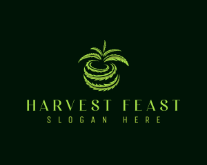 Cannabis Leaf Fruit logo design