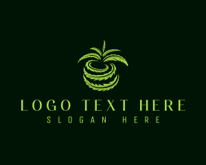 Produce - Cannabis Leaf Fruit logo design