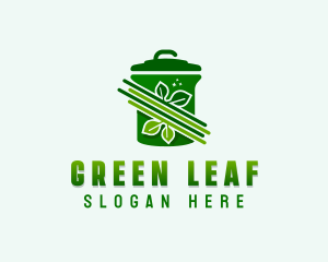 Leaf Garbage Can logo design