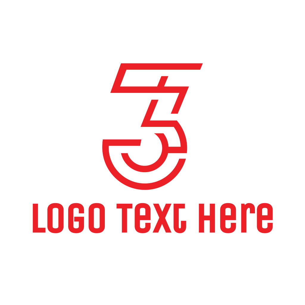 Red Tech Number 3 Logo | BrandCrowd Logo Maker