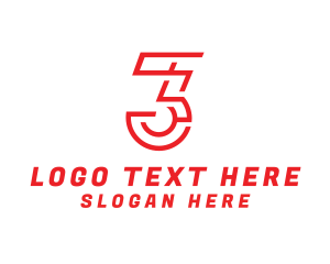 Digital Tech Number 3 logo design