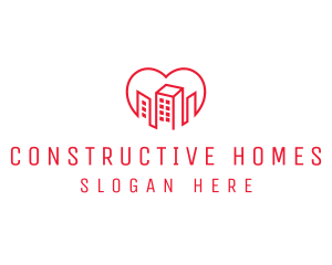 Building - Heart City Buildings logo design