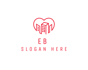 Wedding - Heart City Buildings logo design