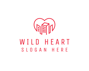 Heart City Buildings logo design