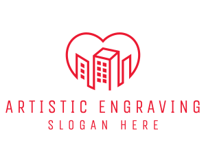 Heart City Buildings logo design