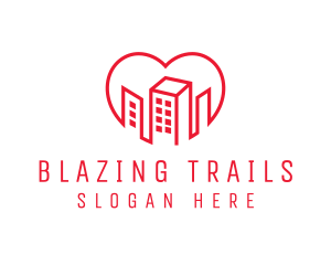 Heart City Buildings logo design