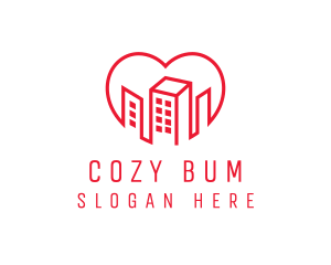 Heart City Buildings logo design