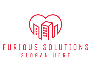 Heart City Buildings logo design