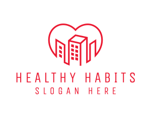 Heart City Buildings logo design