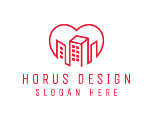 Heart City Buildings logo design