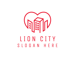 Heart City Buildings logo design