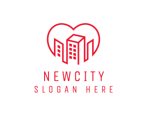 Heart City Buildings logo design