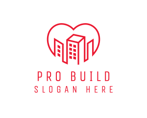 Heart City Buildings logo design