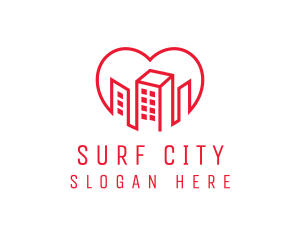 Heart City Buildings logo design