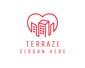 Heart City Buildings logo design