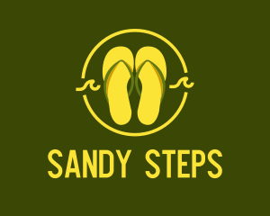 Sandals - Tropical Summer Slippers logo design