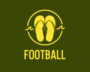 Footwear - Tropical Summer Slippers logo design
