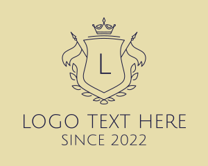 University - University Flag Crest Letter logo design
