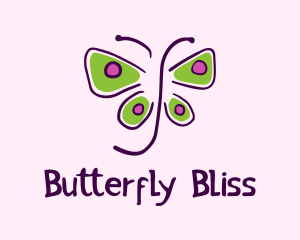 Butterfly - Colorful Butterfly Doodle logo design