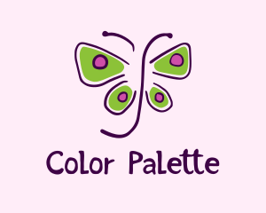 Colorful Butterfly Doodle logo design