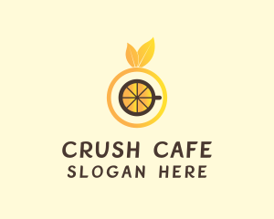 Orange Coffee Cup Cafe logo design