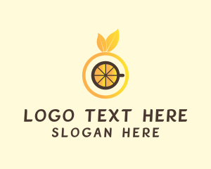 Coffee - Orange Coffee Cup Cafe logo design