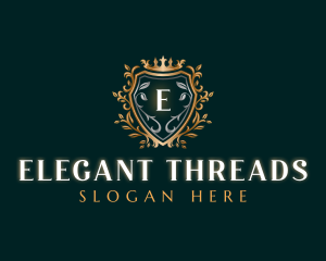 Elegant Shield Crown logo design