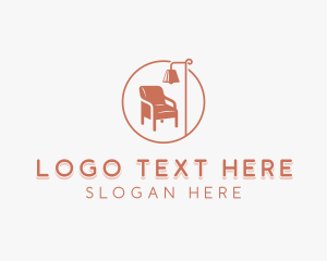 Home Staging - Lamp Chair Sofa logo design