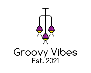 Groovy - Funky Chandelier Light Fixture logo design