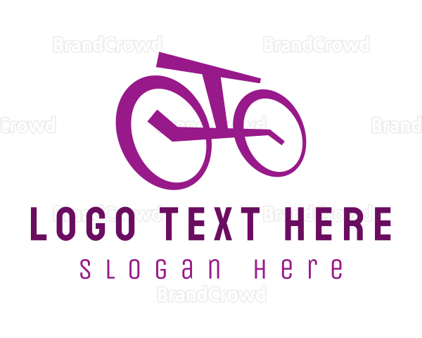Purple Bicycle Bike Logo