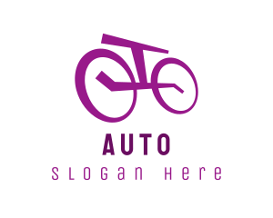 Purple Bicycle Bike Logo