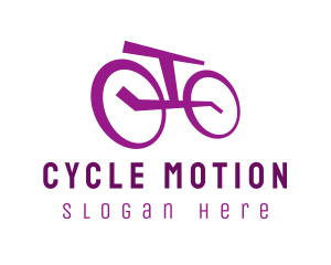 Purple Bicycle Bike logo design