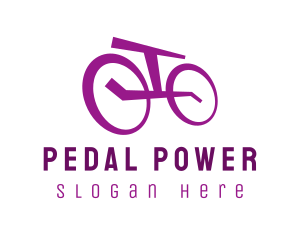 Bicycle - Purple Bicycle Bike logo design