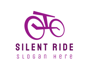 Purple Bicycle Bike logo design