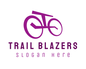 Purple Bicycle Bike logo design