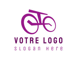 E Bike - Purple Bicycle Bike logo design