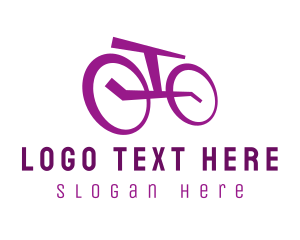 Purple Bicycle Bike Logo