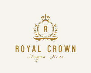 Royal Crown Wreath Monarchy logo design