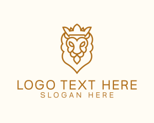 Hunter - Luxury Lion Crown logo design