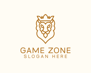 Luxury Lion Crown logo design