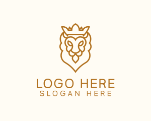 Royalty - Luxury Lion Crown logo design