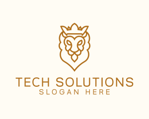 Icon - Luxury Lion Crown logo design