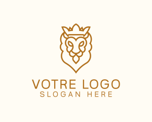 Safari - Luxury Lion Crown logo design