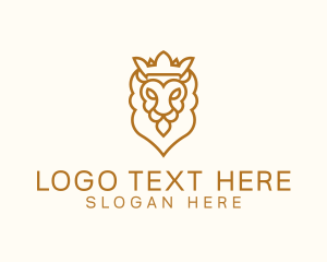 Jungle - Luxury Lion Crown logo design