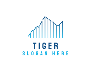 Traveler - Mountain Stock Chart logo design