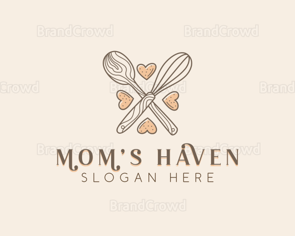 Wooden Baking Spoon Whisk Logo