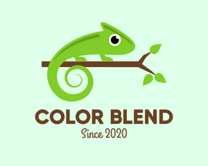Green Chameleon Branch logo design