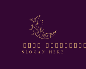 Bohemian Floral Moon Logo