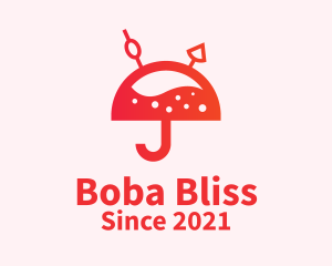 Boba - Umbrella Milk Tea logo design