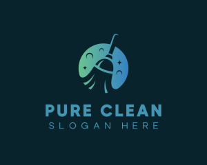 Mop Cleaning Housekeeping logo design